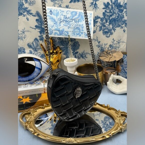 🆕 KURT GEIGER LONDON 🧿 NWOT Kensington Heart-Shaped Leather Crossbody Bag - Picture 3 of 15